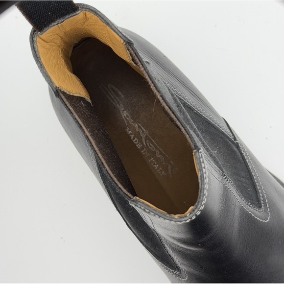 Santoni Men\'s US Size 8 Black Leather Chelsea Boots Luxury Made In Italy main image 15